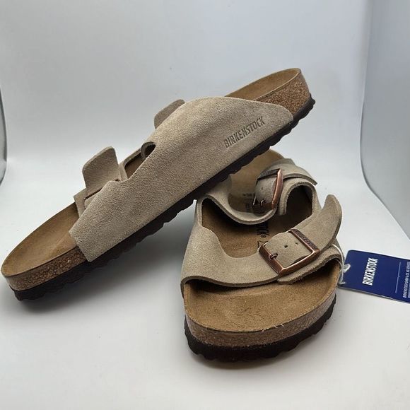 BIRKENSTOCK Women's Arizona Soft Footbed Suede Leather  EU 43 US 10 TAUPE - Picture 7 of 7